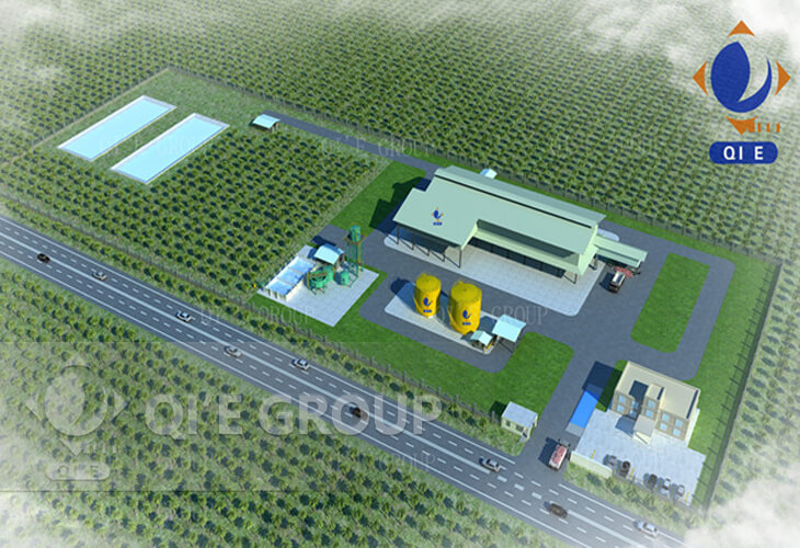 Planta de procesamiento de aceite de palma a pequeña escala